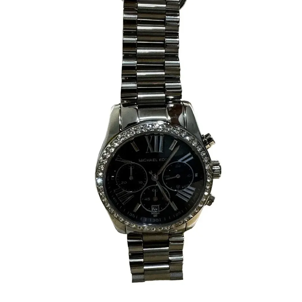 Michael Kors Women's Lexington Pavé Silver Tone Crystal 38MM Watch